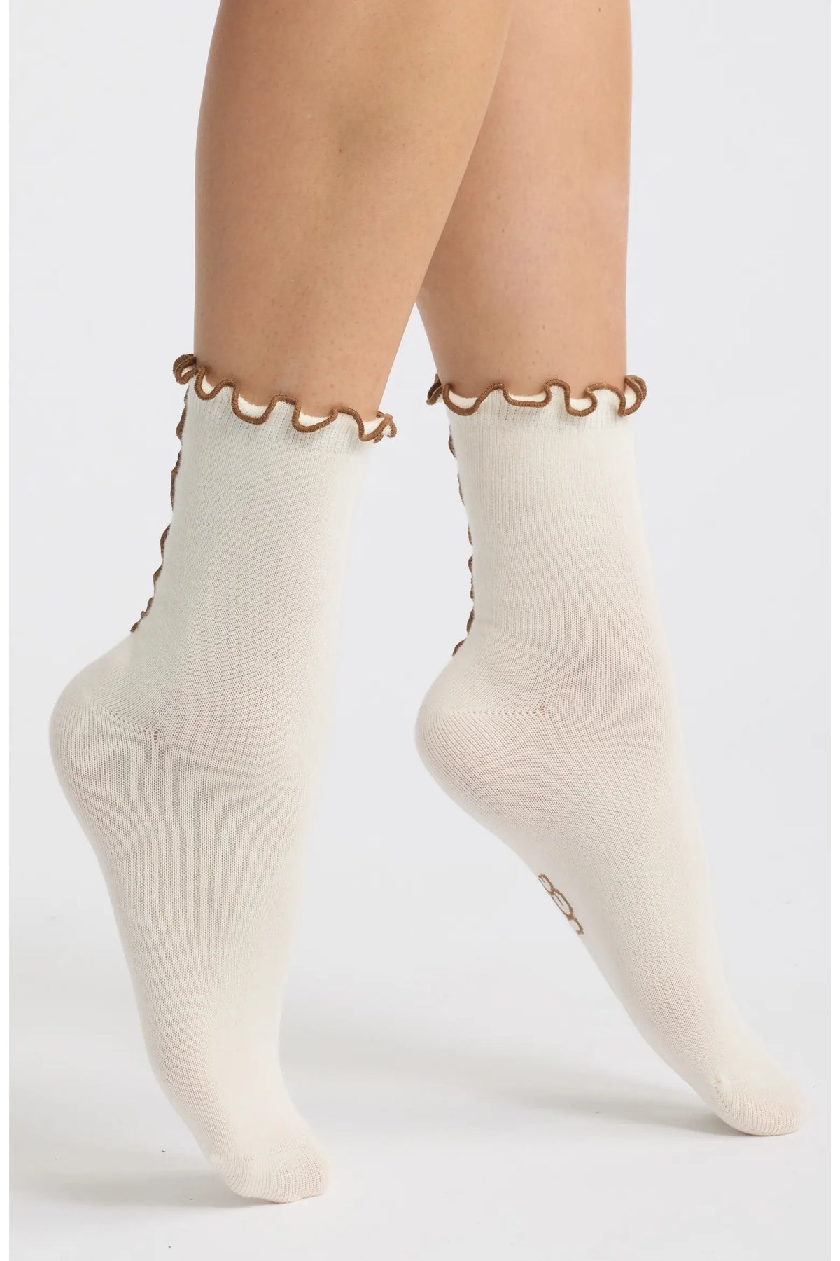 Ugg Karsyn Lettuce Edge Socks - Vanilla Chestnut