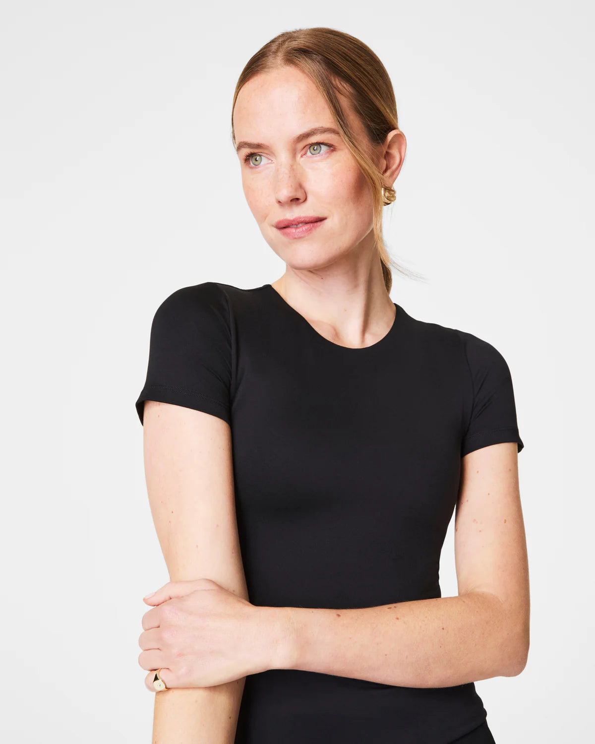 Spanx Spanxsmooth Jersey Crewneck Tee - Black
