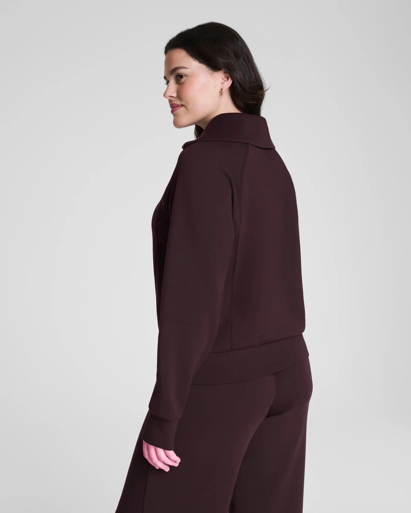 Spanx Airessential Half Zip - Brown Truffle