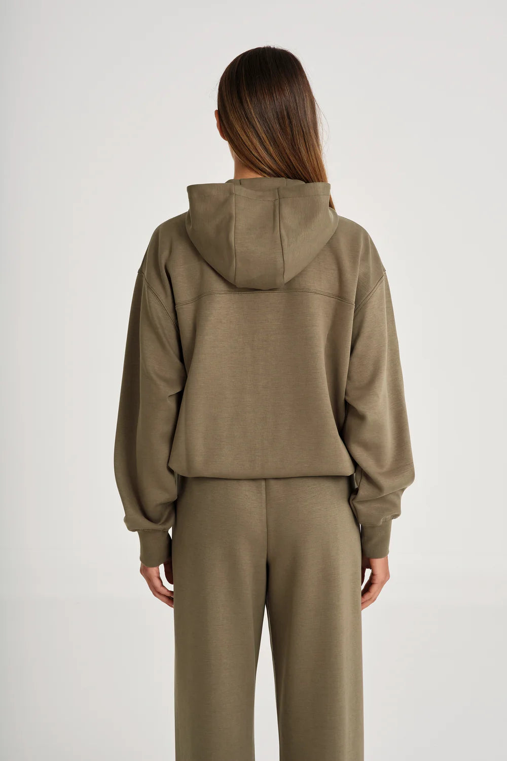 Allfenix Soft Luxury Full Zip Hoodie - Olive