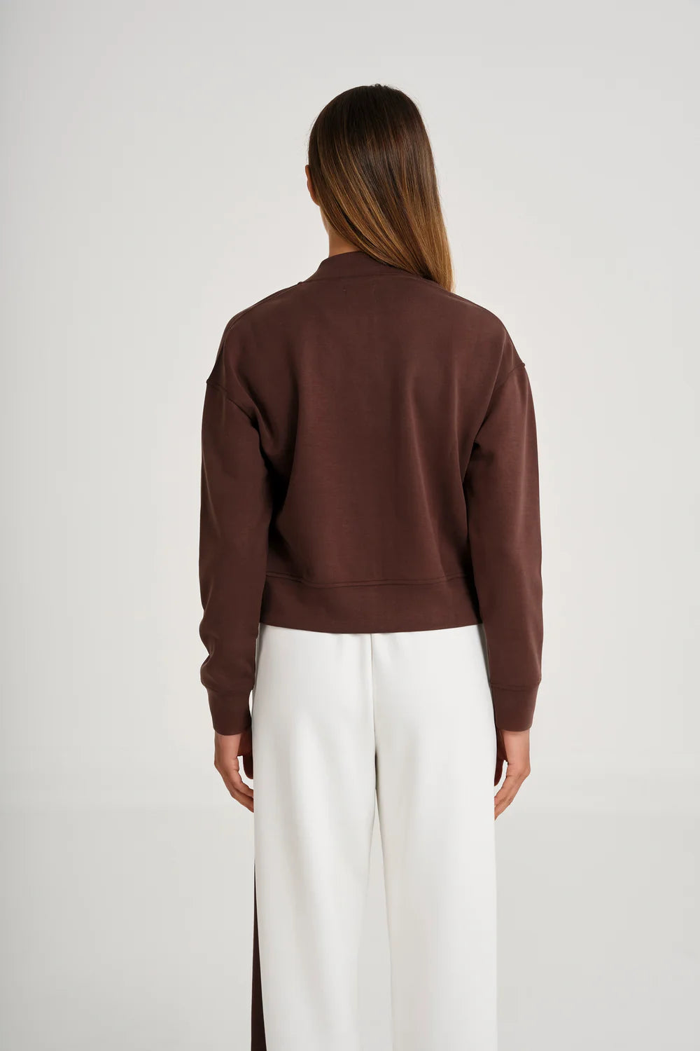 Allfenix Soft Luxury Full zip Jumper - Espresso