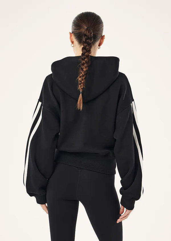 P.E. Nation Flip Side Zip Thru Hoodie in Black