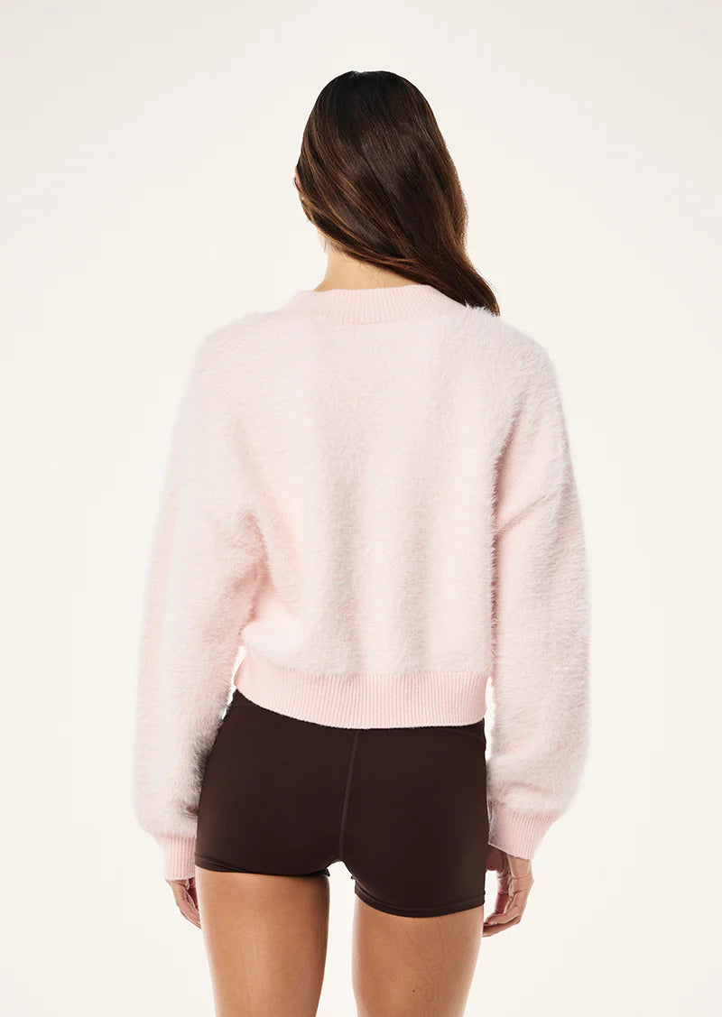 P.E. Nation Greenpoint V Neck Knit Chalk Pink