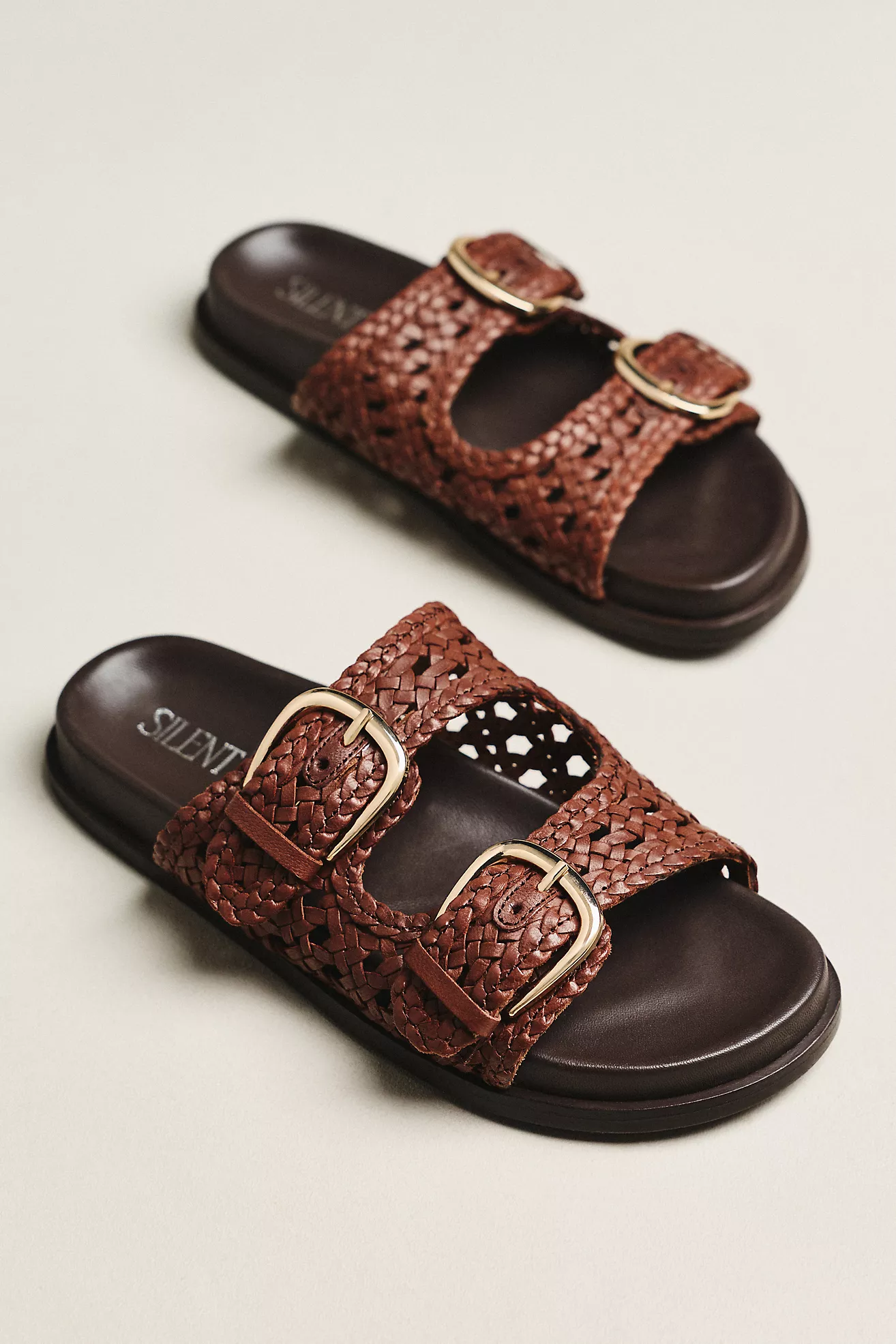 Silent D Britmi Woven Sandal in Chocolate