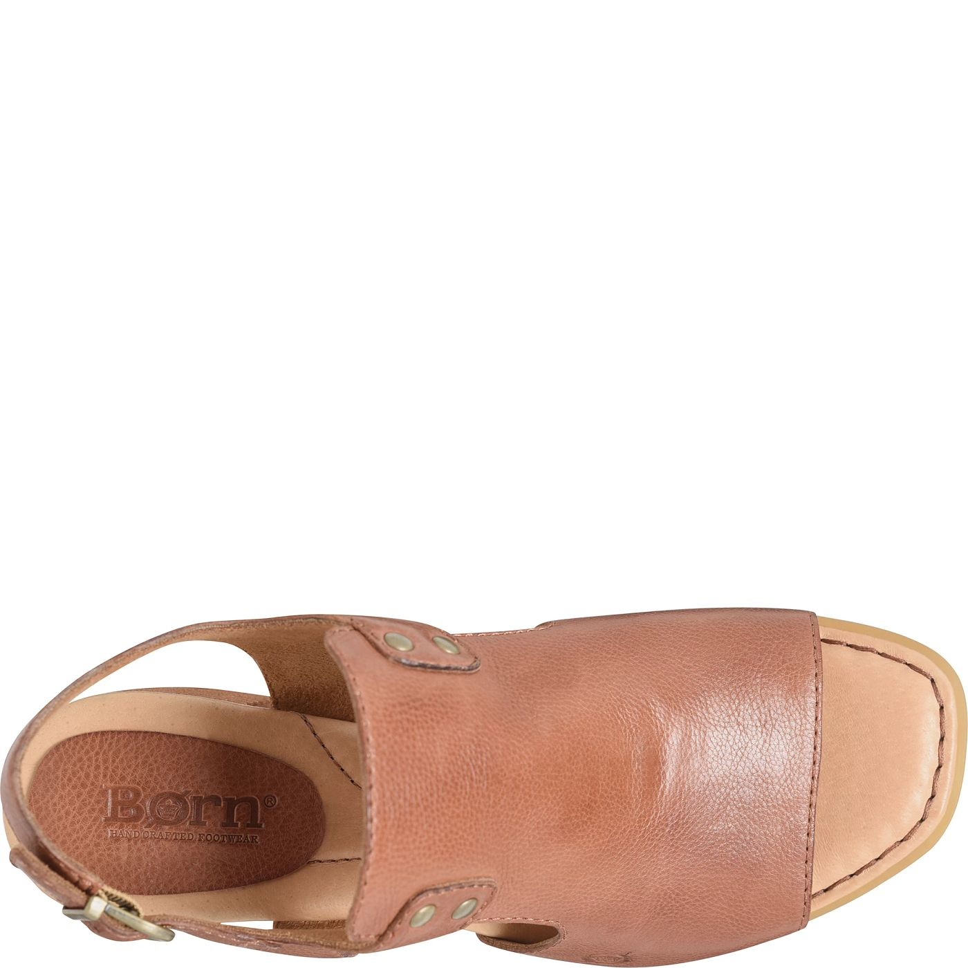 Born Sylvie Slingback Wedge in Luggage Brown