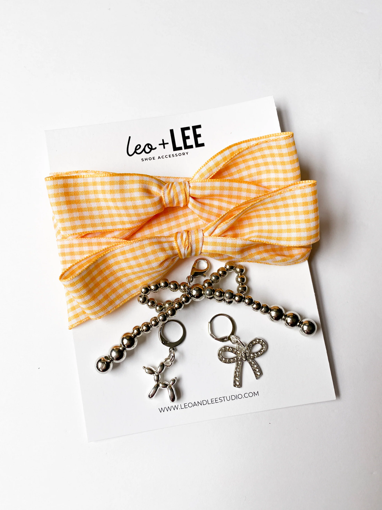Leo and Lee Studios Gingham and Houndstooth Shoelace & Charms Pack