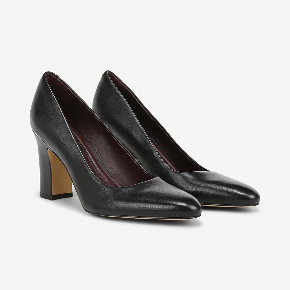 Franco Sarto Flexa Junia Pointed Toe Pump - Black Leather