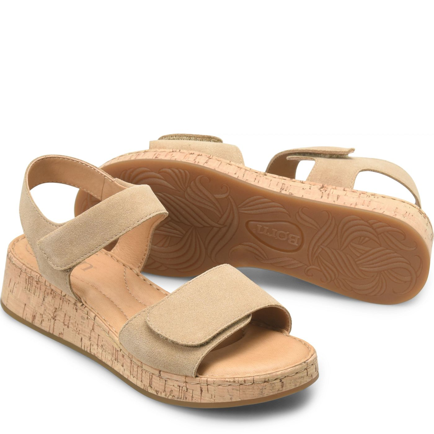 Born Cabanas Sandal in Taupe Suede