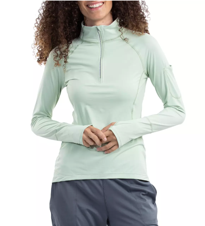 Bloq UV Women’s Mock Zip Top Sage