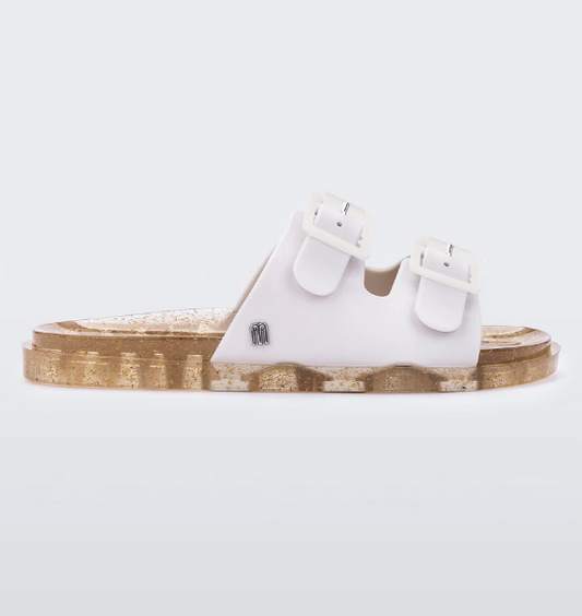 Mini Melissa Children's Wide Slide (White Beige)