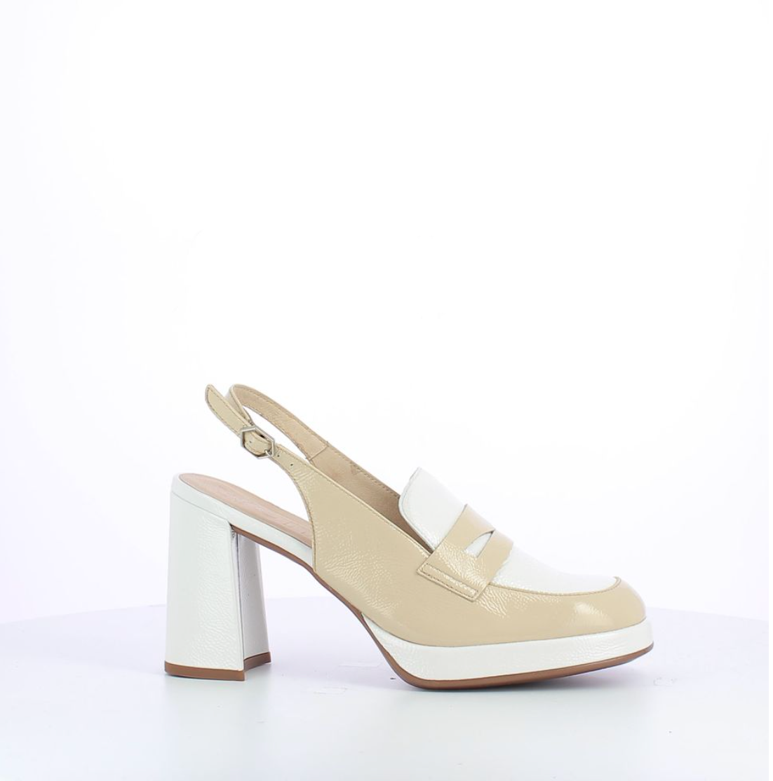 Wonders Amelia Bicolor Moccasin Natural