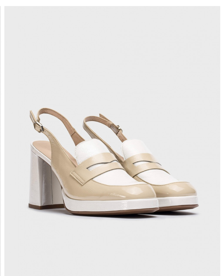 Wonders Amelia Bicolor Moccasin Natural