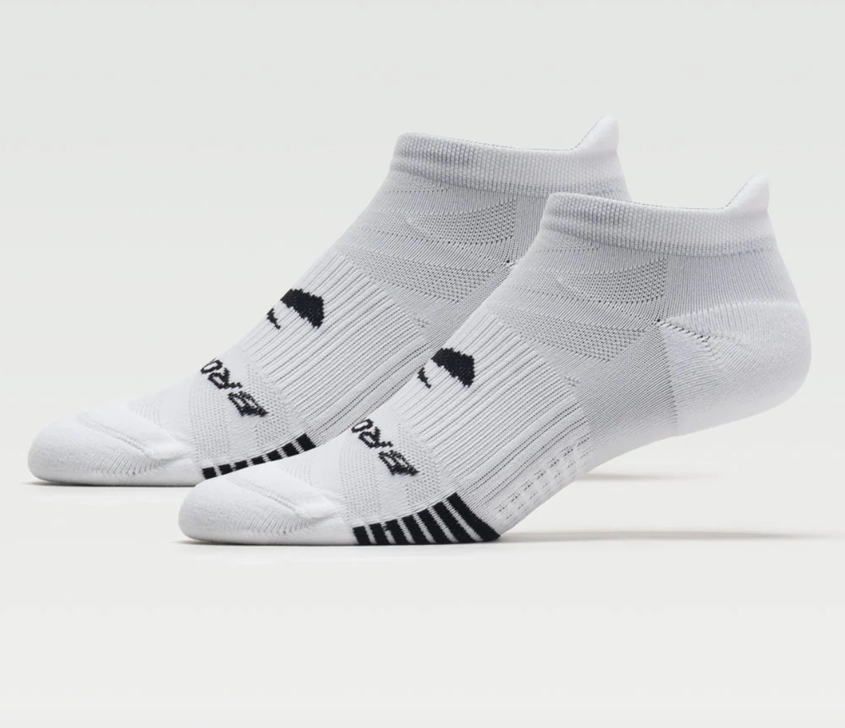 Brooks Ghost Lite Sock No Show White - 2 pair