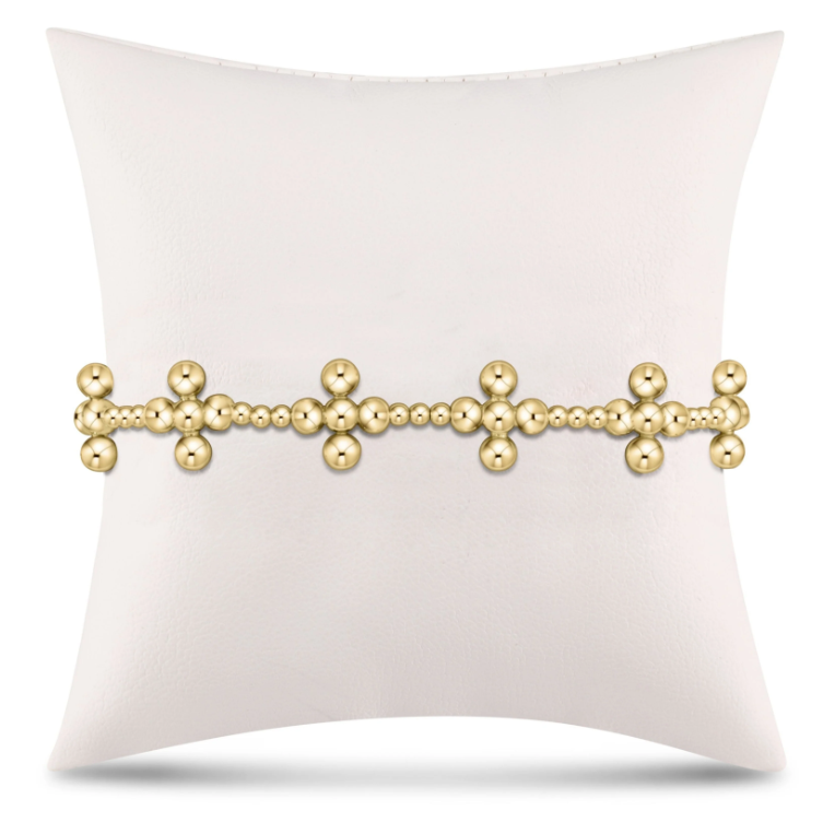 enewton Signature Cross Sincerity 2.5mm Bead Bracelet 4mm Gold Bead