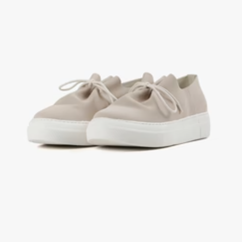 All Black Gathered Sneakers Taupe