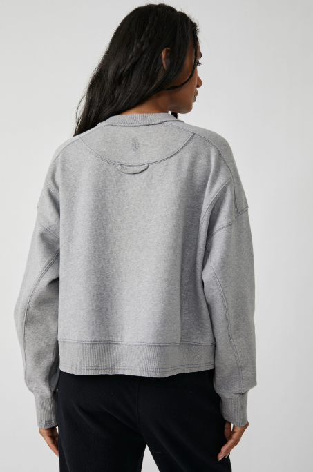 Free People Intercept Pullover Heather Grey