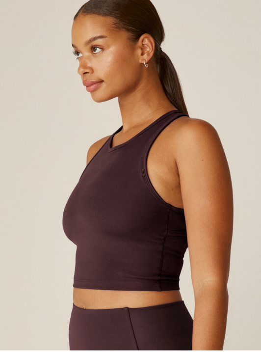 Beyond Yoga Power Beyond Strive Cropped Tank Rich Plum