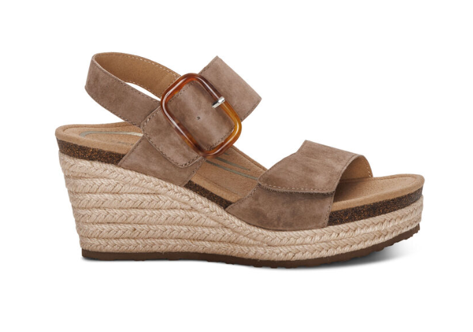Aetrex Ashley Arch Support Wedge - Taupe