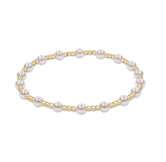 enewton Classic Pearl Sincerity Pattern 4mm Bead Bracelet (Various Colors)