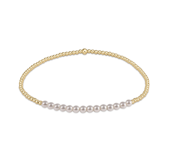 enewton Gold Bliss 2mm Bead Bracelet Pearl