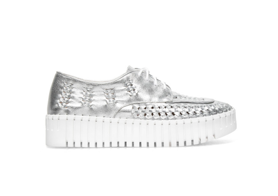 Silent D Brodies Silver/White Leather