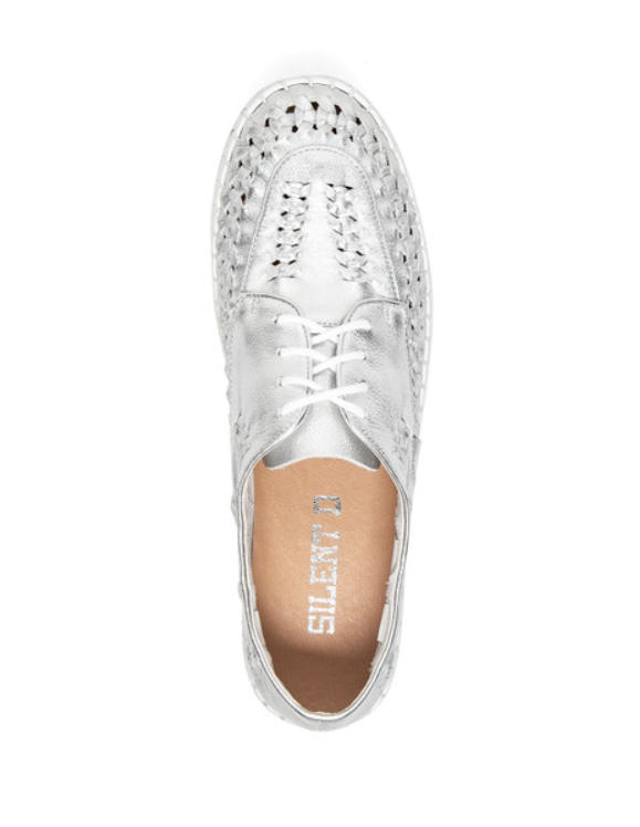 Silent D Brodies Silver/White Leather