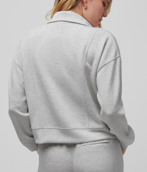 Travis Mathew Skysoft Soft 1/2 Zip Light Grey