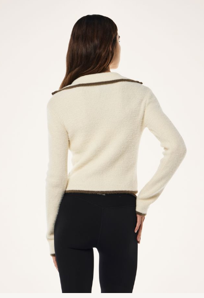 Ignite Zip Neck Knit Whisper White