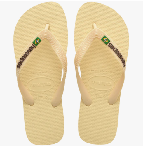 Havaianas Women's Brazil Logo Flip Flop - Buttercream