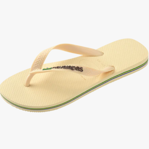 Havaianas Women's Brazil Logo Flip Flop - Buttercream