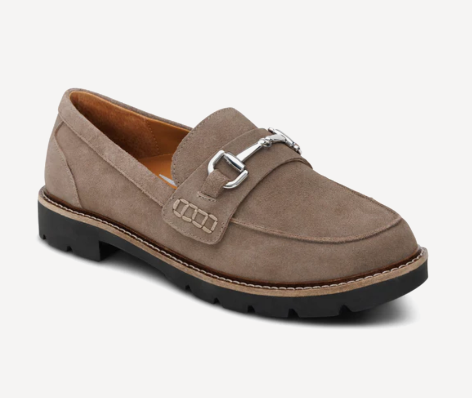 Aetrex Collette Loafer Taupe Suede