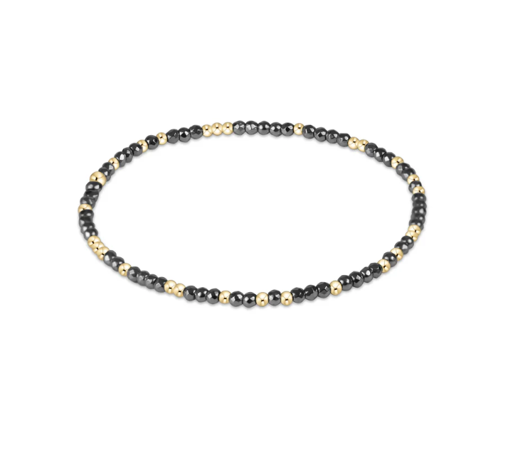 enewton Hope Unwritten Faceted Hematite 2mm Bead Bracelet (Fall/Winter Gems)