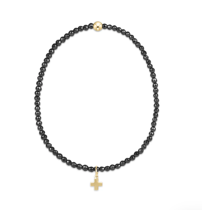 enewton Hematite 2mm Bead Bracelet - Signature Cross
