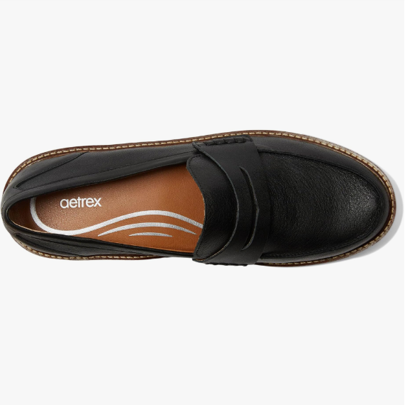 Aetrex Collette Loafer Black Leather