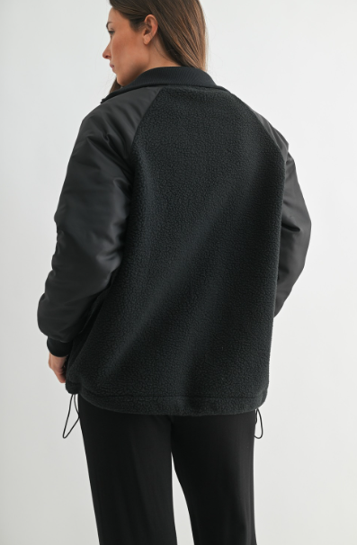 Sweet Soles Alpine Fleece Zip Up Bomber Deep Navy