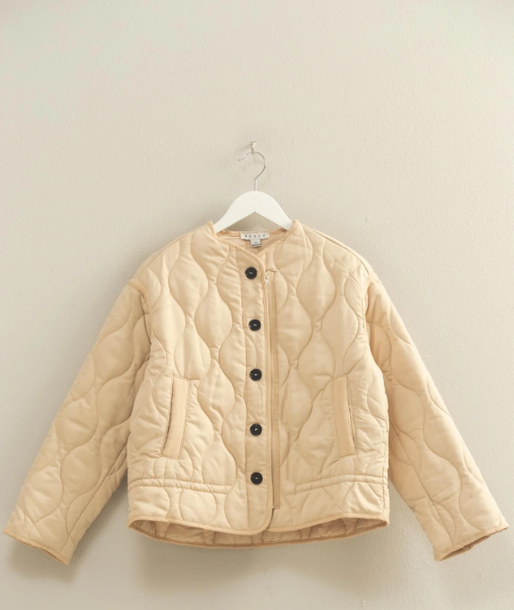 Sweet Soles Quilted Peplum Outerwear Jacket