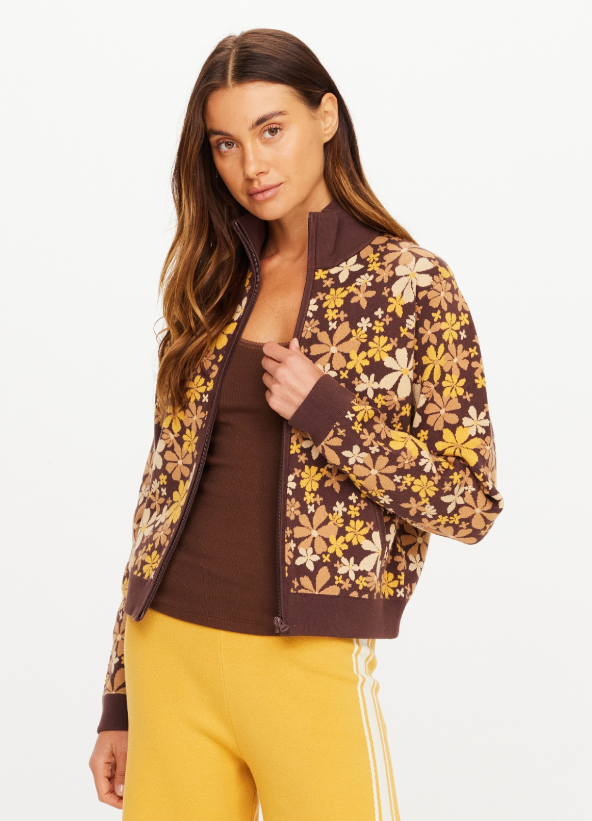 The Upside Copacabana Margot Knit Jacket - Floral