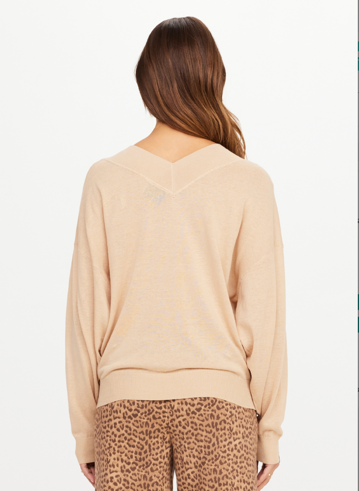 The Upside Bonita V Neck Knit - Sand