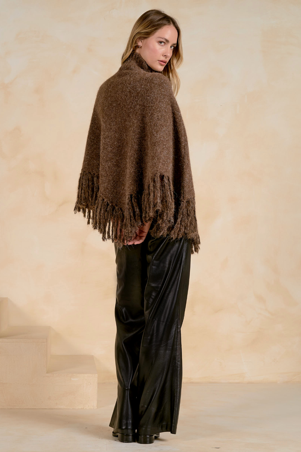 Elan Fringe Poncho