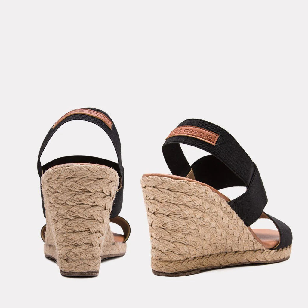 Andre Assous Allison Espadrille Wedge in Black