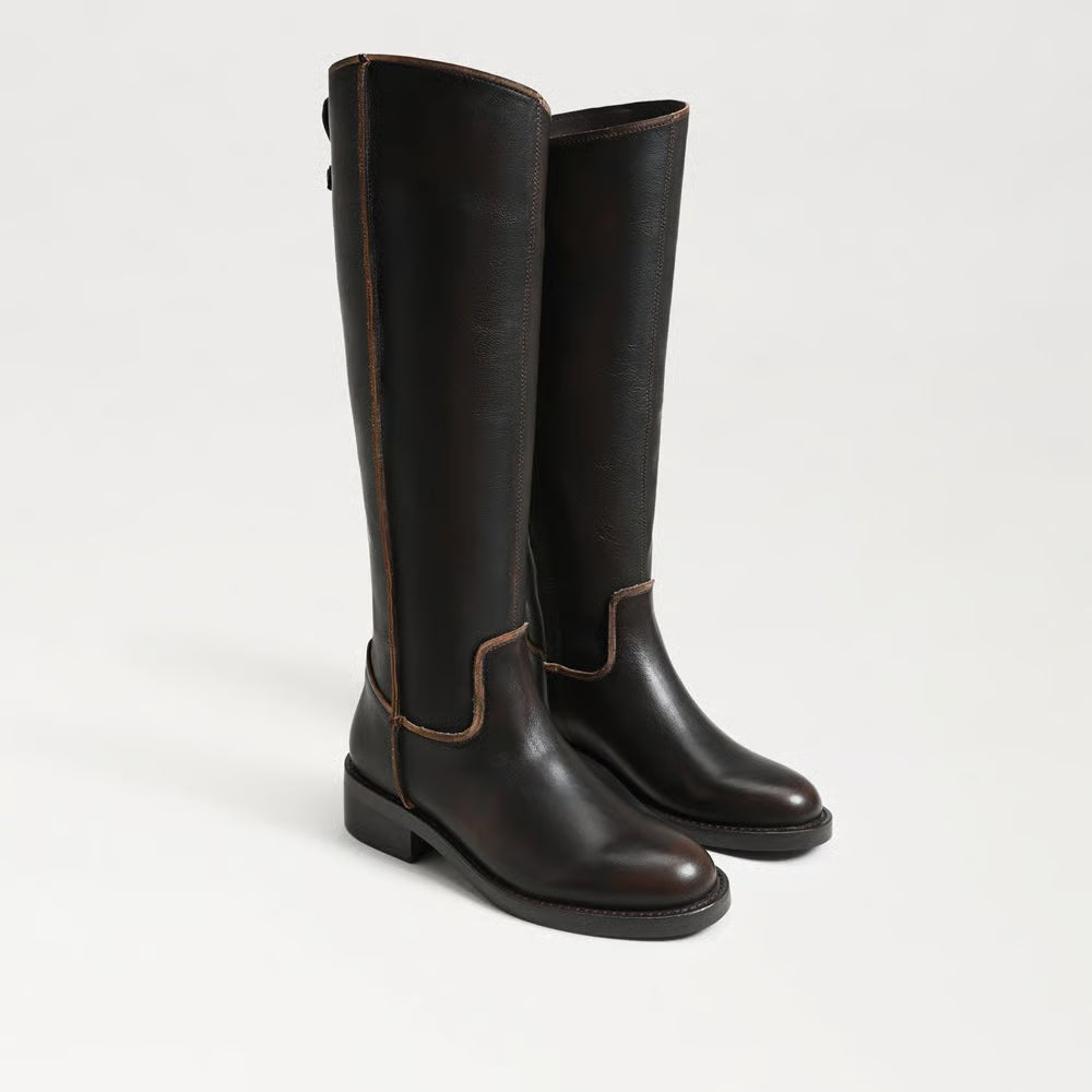 Sam Edelman Meritt Knee High Boot - Washed Brown Leather