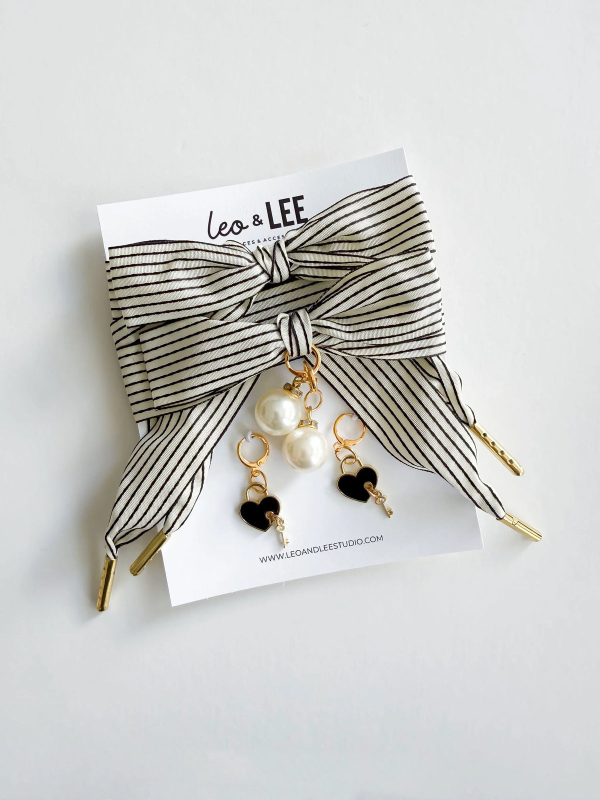Leo and Lee Studios Heritage Stripe Shoelace & Charms Pack