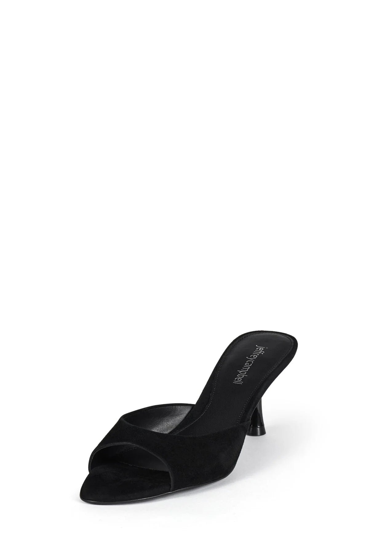 Jeffrey Campbell Spy-Kid Slide Sandal Black Suede
