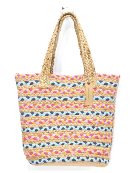 Salt + Umber Jess Jute Handwoven Straw Tote