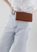 Salt + Umber Playa Convertable Wallet Crossbody Brown Leather