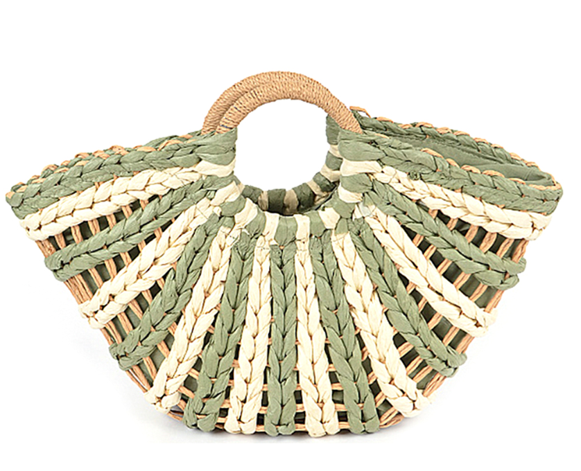 Half Size Swirl Straw Bag
