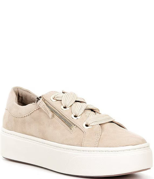 Aetrex Aubrey Side Zip Suede Platform Sneakers