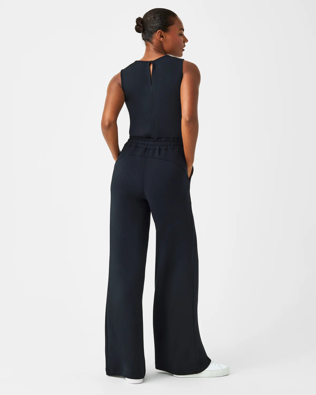 Spanx AirEssential Sleeveless Timeless Jumpsuit - Very Black