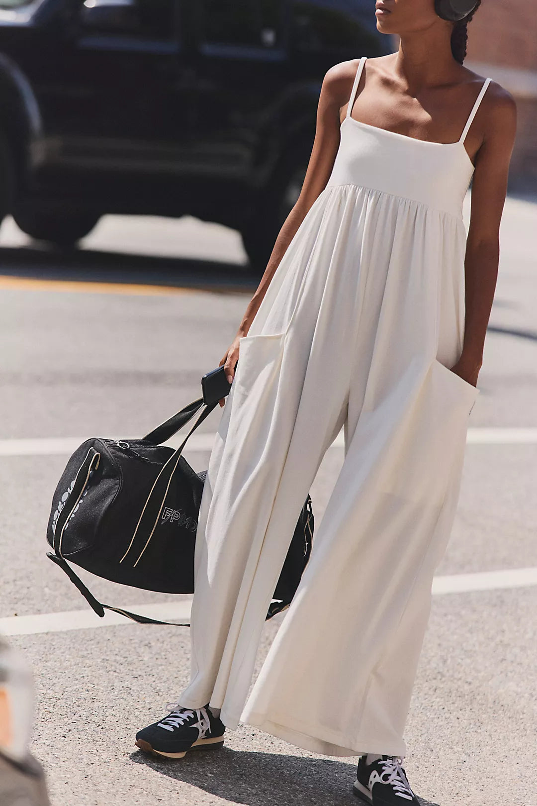 FP Movement Hot Shot Strappy Onesie - Ivory
