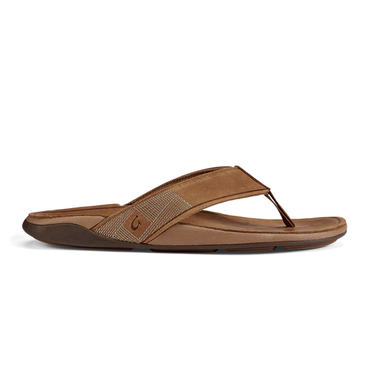 Olukai Tuahine Waterproof Leather Sandal - Toffee